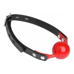 Master Series Bâillon-boule Pleine Noir/rouge -Vestiaire Fetish Soldes 2023 baillon boule pleine noirrouge 1