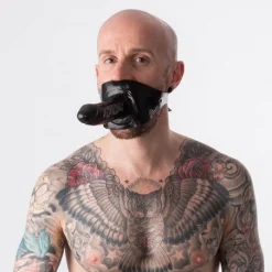 Rubber Fetish Baillon Gode Latex