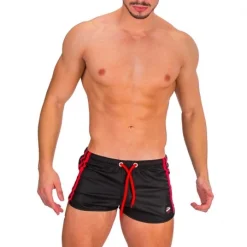 Barcode Berlin Short Byron Bandes Rouges -Vestiaire Fetish Soldes 2023 barcode berlin short byron bandes rouges 2