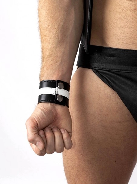 RoB Accessoires Bracelet Bande Blanche Cuir 4 RoB Accessoires Bracelet Bande Blanche Cuir – Image 2