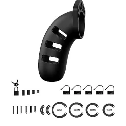 Cage De Chasteté Souple "21" (noire) - Mancage -Vestiaire Fetish Soldes 2023 cage de chastete souple 21 noire mancage 2