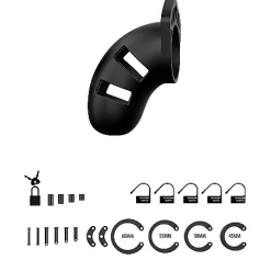 Cage De Chasteté Souple Et étroite "20" (noire) - Mancage -Vestiaire Fetish Soldes 2023 cage de chastete souple et etroite 20 noire mancage 2