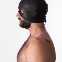 RoB Accessoires Cagoule BDSM En Cuir -Vestiaire Fetish Soldes 2023 cagoule bdsm en cuir 2