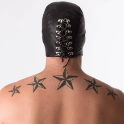 RoB Accessoires Cagoule BDSM En Cuir -Vestiaire Fetish Soldes 2023 cagoule bdsm en cuir 3