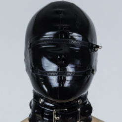 Cagoule Totale En Latex Avec Zip Et Cadenas - Latex 101 -Vestiaire Fetish Soldes 2023 cagoule totale en latex avec zip et cadenas latex 101 3