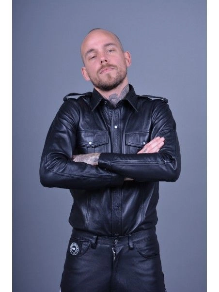 Mr. Riegillio Chemise En Cuir Manches Longues - Mr Riegillio 4 Mr. Riegillio Chemise En Cuir Manches Longues - Mr Riegillio – Image 2