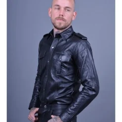 Mr. Riegillio Chemise En Cuir Manches Longues - Mr Riegillio 9 Mr. Riegillio Chemise En Cuir Manches Longues - Mr Riegillio -Vestiaire Fetish Soldes 2023 chemise en cuir manches longues mr riegillio 2