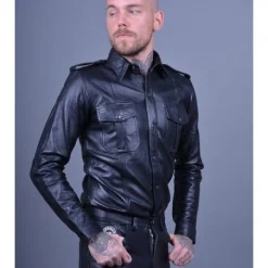 Mr. Riegillio Chemise En Cuir Manches Longues - Mr Riegillio 10 Mr. Riegillio Chemise En Cuir Manches Longues - Mr Riegillio -Vestiaire Fetish Soldes 2023 chemise en cuir manches longues mr riegillio 3