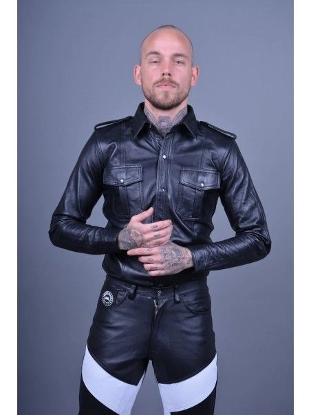 Mr. Riegillio Chemise En Cuir Manches Longues - Mr Riegillio 3 Mr. Riegillio Chemise En Cuir Manches Longues - Mr Riegillio