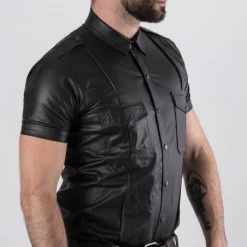 Bruthal Gear Chemise Fit Bruthal Cuir -Vestiaire Fetish Soldes 2023 chemise fit bruthal cuir 4