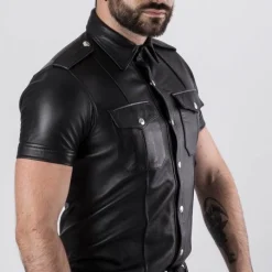 Chemise RoB Cuir -Vestiaire Fetish Soldes 2023 chemise rob cuir 2