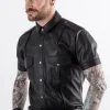 Bruthal Gear Chemise Slim Fit Bruthal Cuir -Vestiaire Fetish Soldes 2023 chemise slim fit bruthal cuir