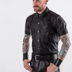 Bruthal Gear Chemise Slim Fit Bruthal Cuir -Vestiaire Fetish Soldes 2023 chemise slim fit bruthal cuir 3