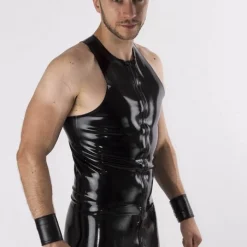 RoB Latex Et Néoprène Débardeur Y Zip Latex -Vestiaire Fetish Soldes 2023 debardeur y zip latex 3