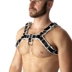 RoB Accessoires Harnais En Cuir Souple Pitbull Bords Blancs -Vestiaire Fetish Soldes 2023 harnais en cuir souple pitbull bords blancs 2