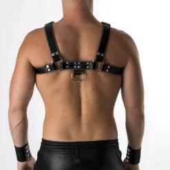 RoB Accessoires Harnais En Cuir Souple Pitbull Bords Gris -Vestiaire Fetish Soldes 2023 harnais en cuir souple pitbull bords gris 2