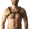 RoB Accessoires Harnais En Cuir Souple Pitbull Bords Jaunes -Vestiaire Fetish Soldes 2023 harnais en cuir souple pitbull bords jaunes