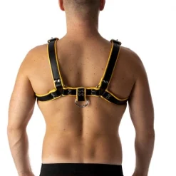 RoB Accessoires Harnais En Cuir Souple Pitbull Bords Jaunes -Vestiaire Fetish Soldes 2023 harnais en cuir souple pitbull bords jaunes 4