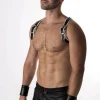 RoB Accessoires Harnais Epaules Bords Blancs En Cuir Souple -Vestiaire Fetish Soldes 2023 harnais epaules bords blancs en cuir souple