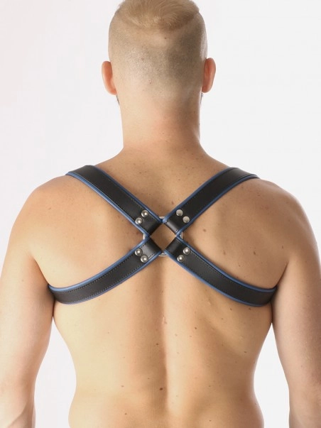 RoB Accessoires Harnais Epaules Bords Bleus En Cuir Souple 5 RoB Accessoires Harnais Epaules Bords Bleus En Cuir Souple – Image 3