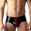 RoB Latex Et Néoprène Jockbrief Zip Rouge/noir Latex -Vestiaire Fetish Soldes 2023 jockbrief zip rouge noir latex