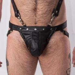 Bruthal Gear Jockstrap All Black Bruthal Cuir -Vestiaire Fetish Soldes 2023 jockstrap all black bruthal cuir 7