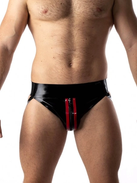 RoB Latex Et Néoprène Jockstrap Zip Rouge/noir Latex 6 RoB Latex Et Néoprène Jockstrap Zip Rouge/noir Latex – Image 4