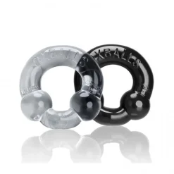 Oxballs Lot 2 Cockrings élastiques Noir UltraBalls