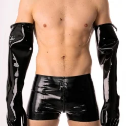 Rubber Fetish Paire De Gants Industriels Longueur épaule