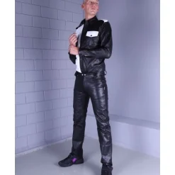 Mr. Riegillio Pantalon Droit En Cuir Fin 11 Mr. Riegillio Pantalon Droit En Cuir Fin -Vestiaire Fetish Soldes 2023 pantalon droit en cuir fin 3