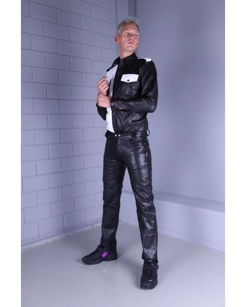 Mr. Riegillio Pantalon Droit En Cuir Fin 6 Mr. Riegillio Pantalon Droit En Cuir Fin – Image 4