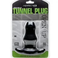 Double Plug Tunnel Creux (noir) - Perfect Fit 8 Double Plug Tunnel Creux (noir) - Perfect Fit -Vestiaire Fetish Soldes 2023 plug tunnel 2