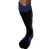 RoB Accessoires Chaussettes Sneaker Noires Bandes Bleues -Vestiaire Fetish Soldes 2023 rob accessoires chaussettes sneaker noires bandes bleues