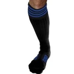 RoB Accessoires Chaussettes Sneaker Noires Bandes Bleues