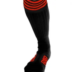 RoB Accessoires Chaussettes Sneaker Noires Bandes Oranges