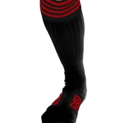 RoB Accessoires Chaussettes Sneaker Noires Bandes Rouges