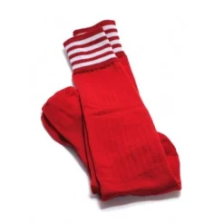 RoB Accessoires Chaussettes Sneaker, Rouges, Bandes Blanches