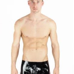 Short Court En Latex Avec Poche Gros Paquet - Latex 101