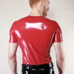 T-shirt Rouge En Latex - Latex 101 -Vestiaire Fetish Soldes 2023 t shirt rouge en latex latex 101 3